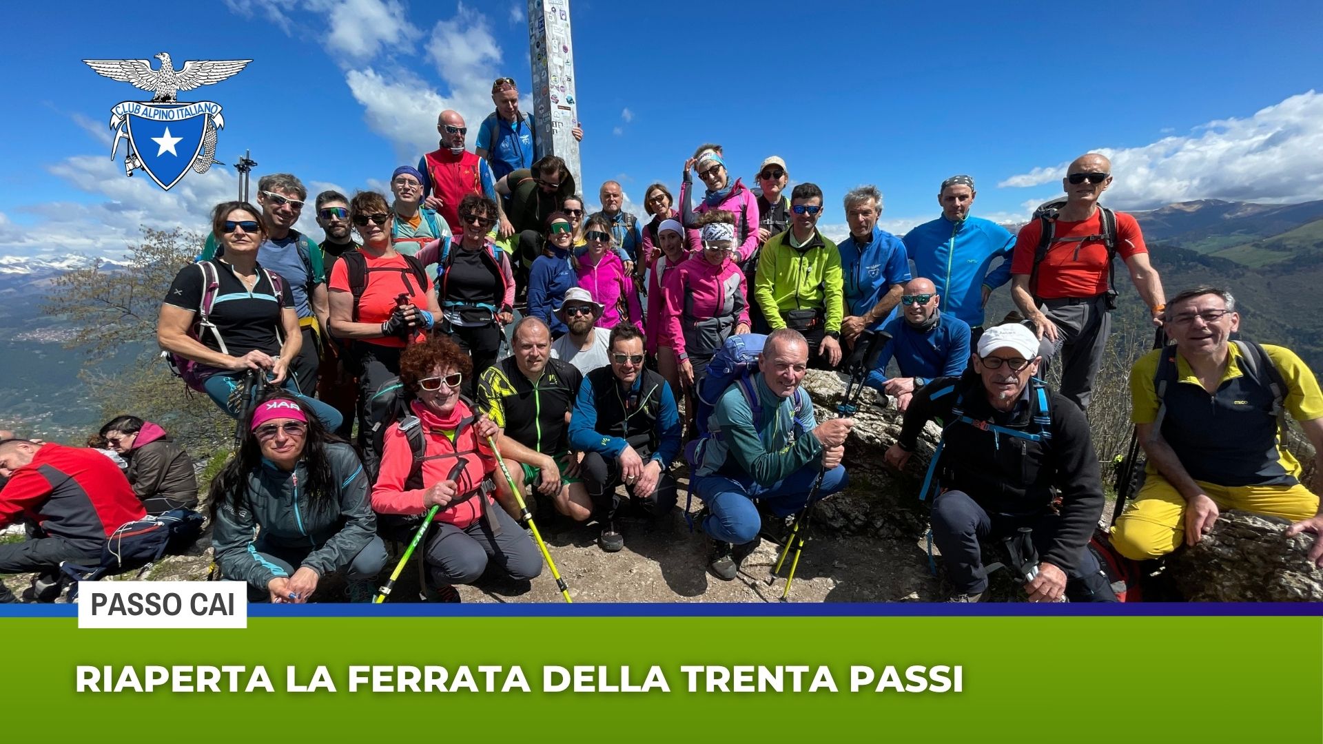 Riaperta la ferrata della Trenta Passi