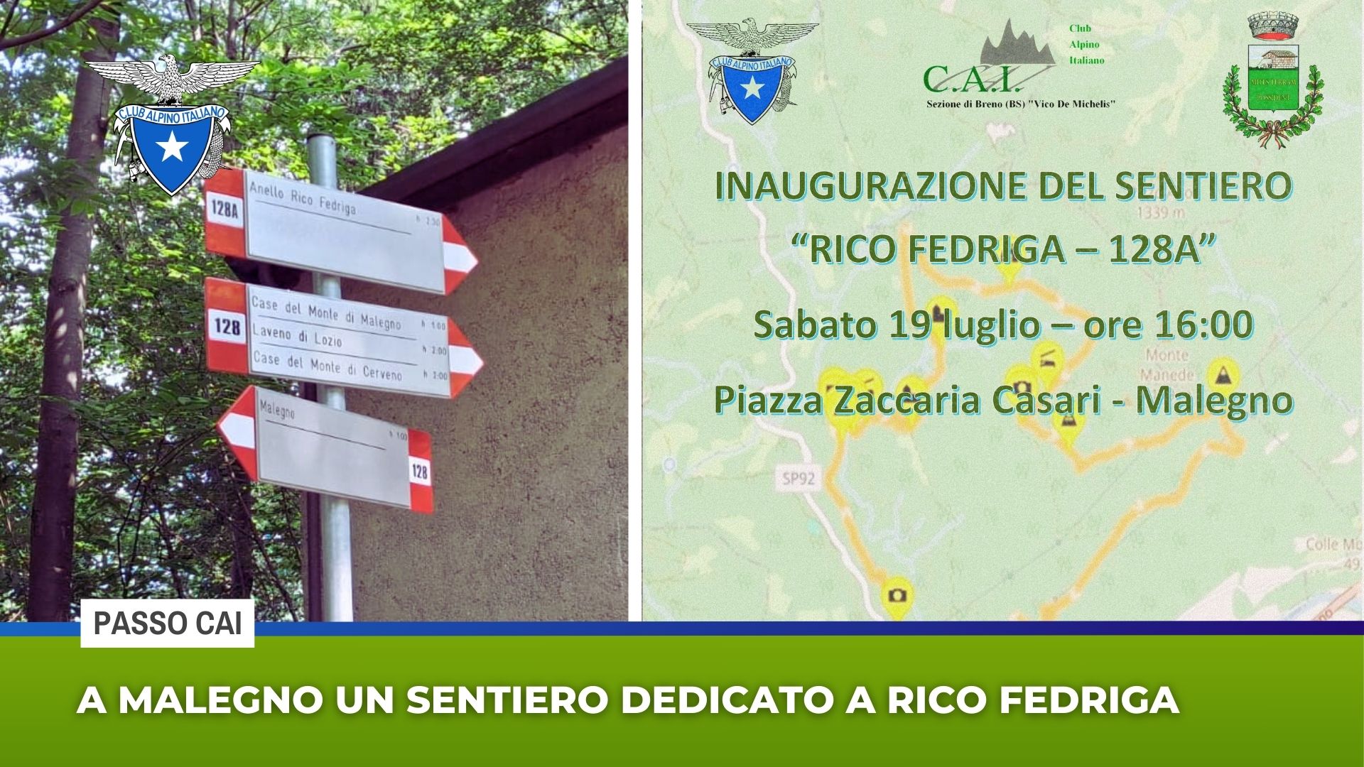 a Malegno un sentiero dedicato a Rico Fedriga