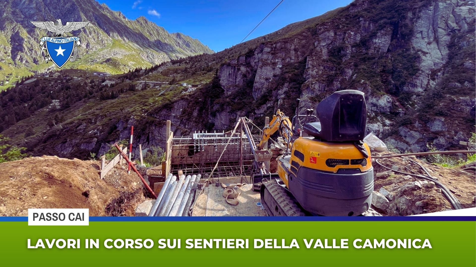 Lavori in corso sui sentieri della valle Camonica