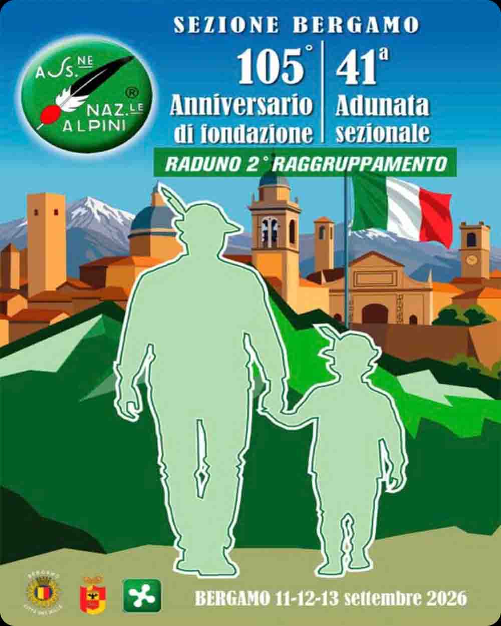Copertina 41^ Adunata Sezionale Bergamo – Raduno 2° Raggruppamento