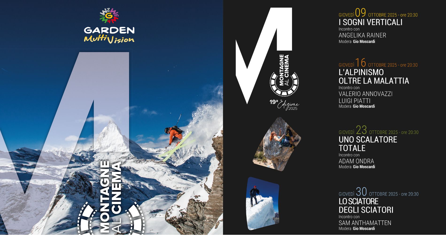 ''Montagne al cinema'' al via il 9 ottobre