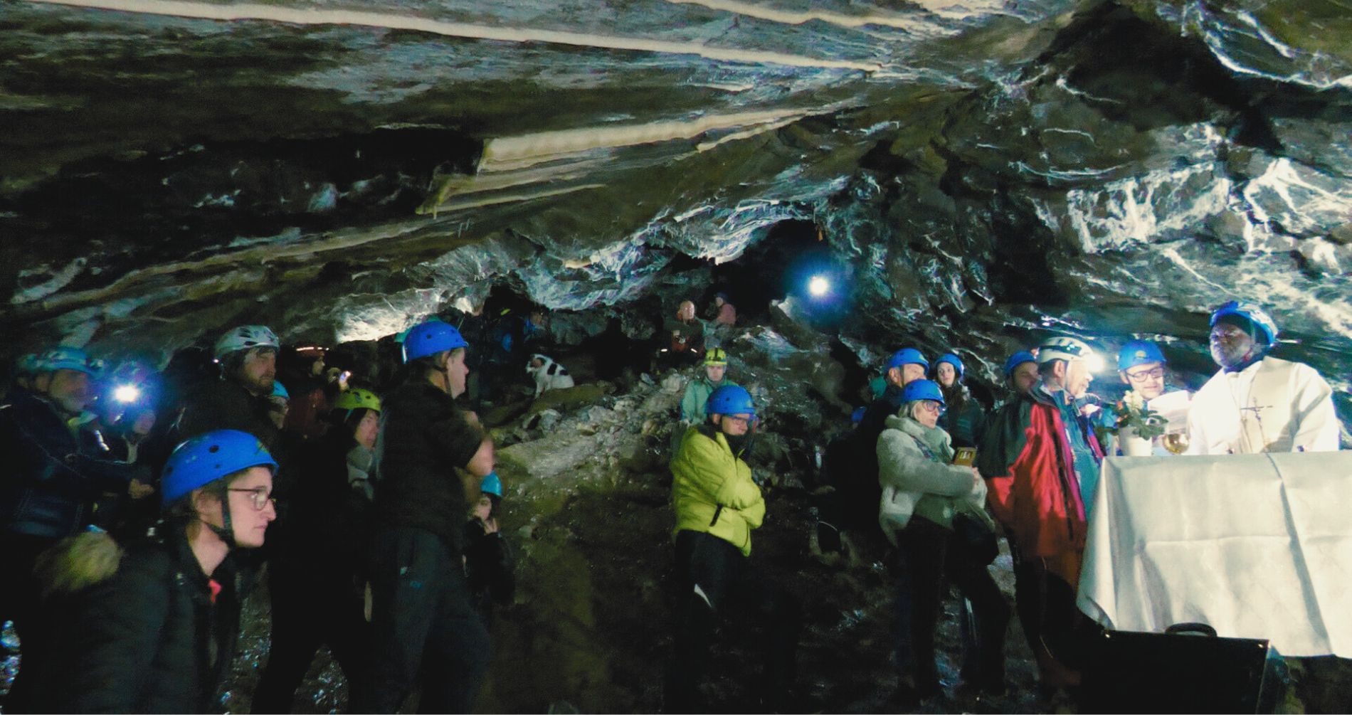 Una messa in miniera per gli auguri
