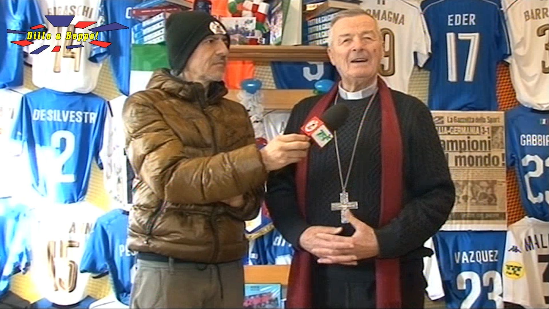 Dillo a Beppe con il Vescovo olimpionico Mons. Carlo Mazza 