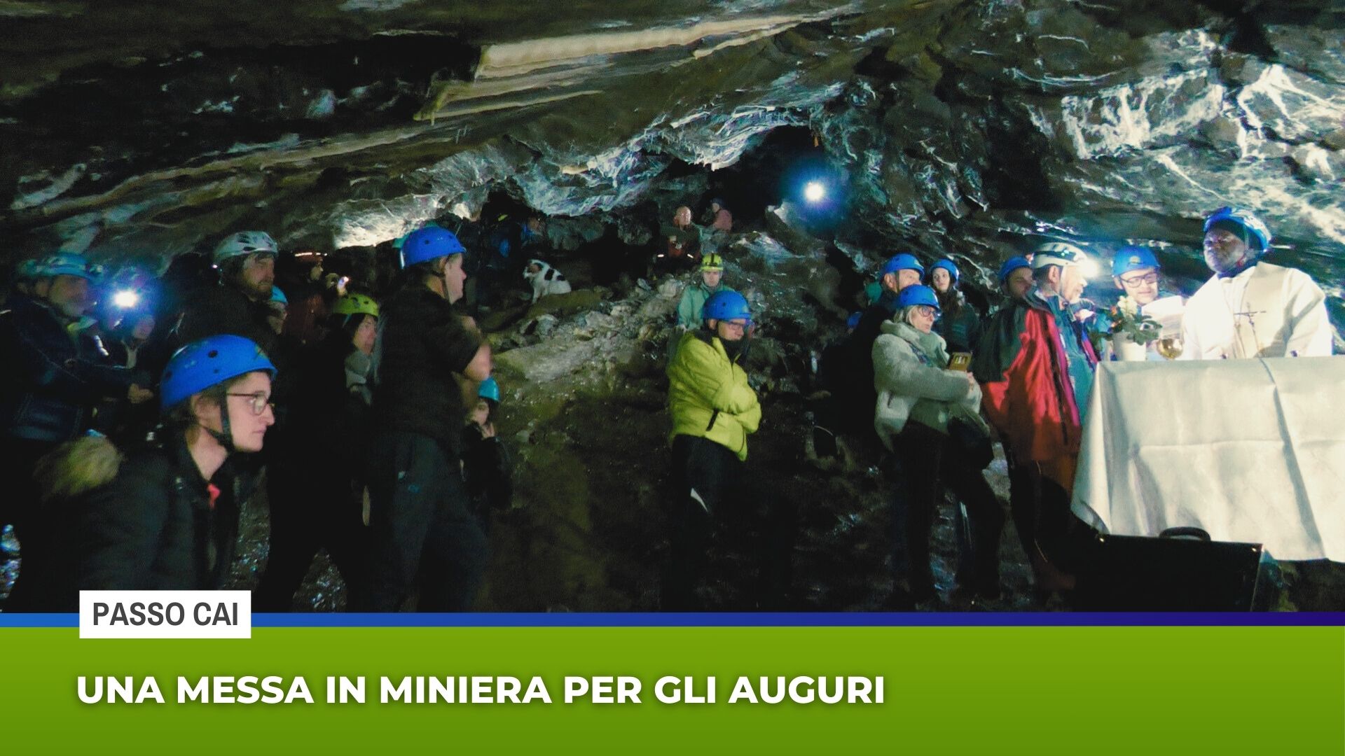 Una messa in miniera per gli auguri