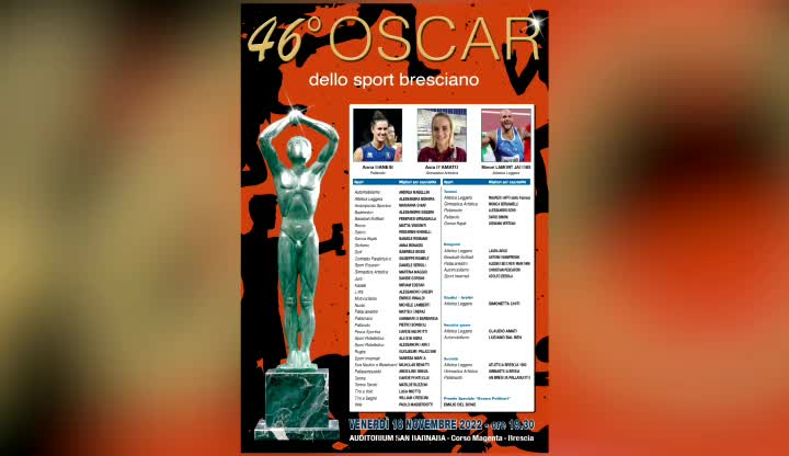 5 camuni premiati agli Oscar dello sport Bresciano