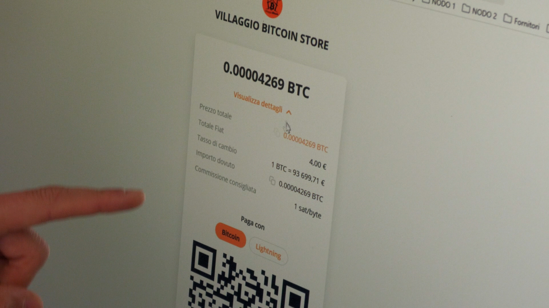Bitcoin per pagare al ristorante