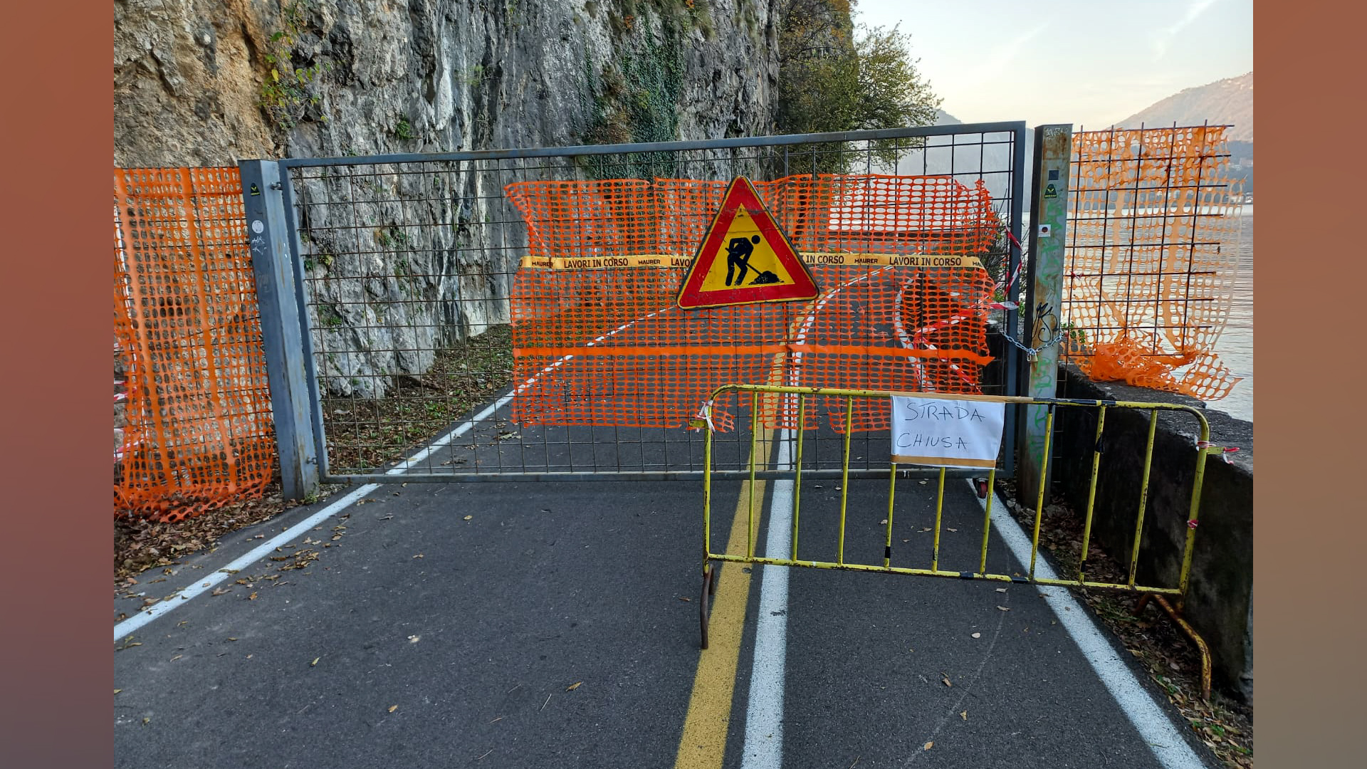 Massi sulla ciclopedonale, chiusa la Vello Toline