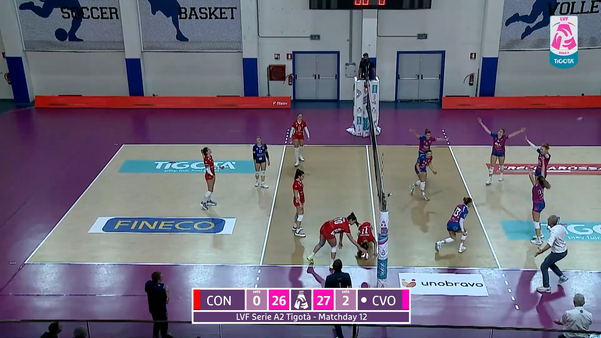 Cinquina della capolista Pallavolo CBL in serie A2