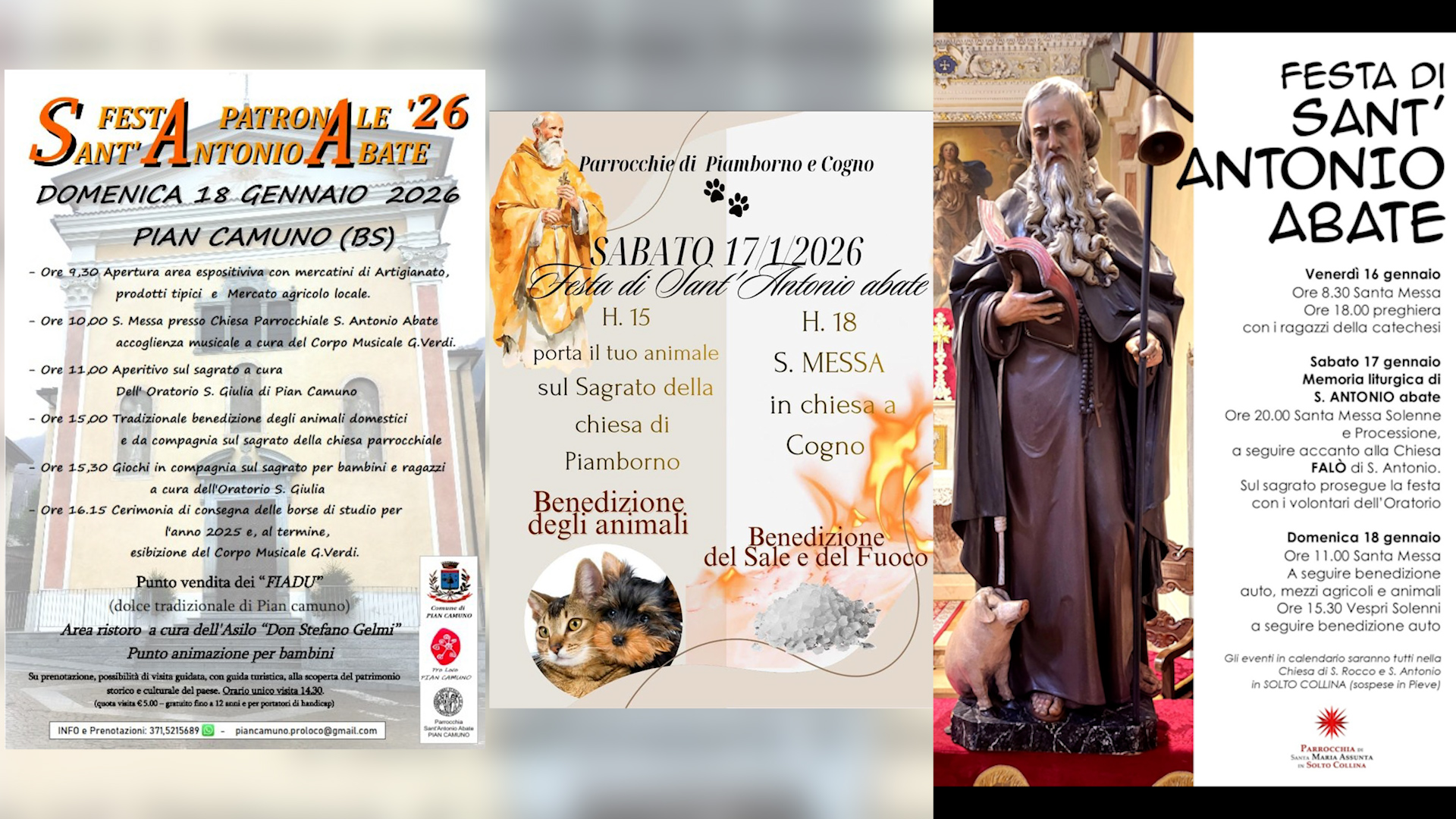 La festa di S. Antonio Abate anima il weekend