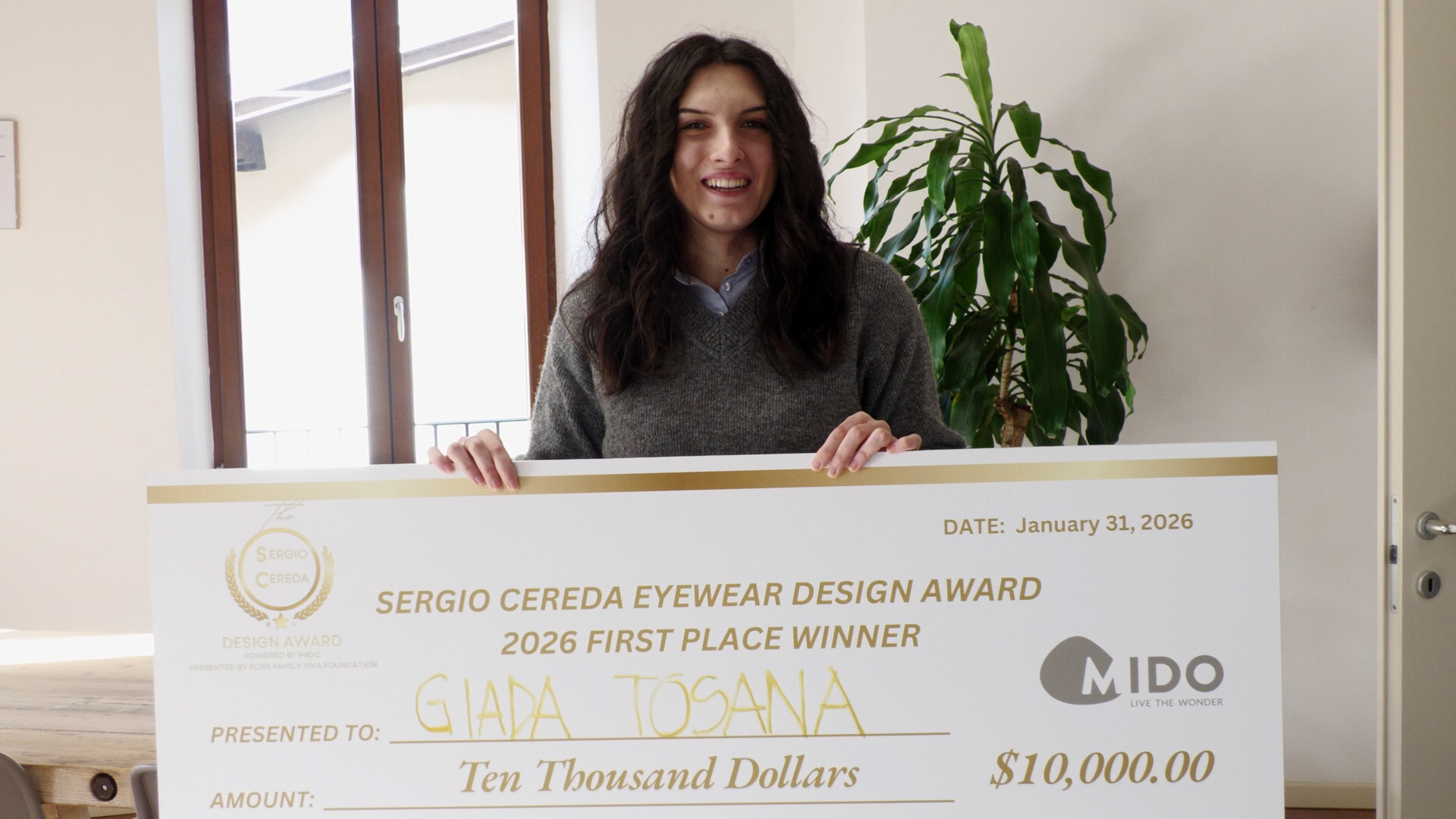 Giada Tosana, primo posto al Cereda Award di Milano