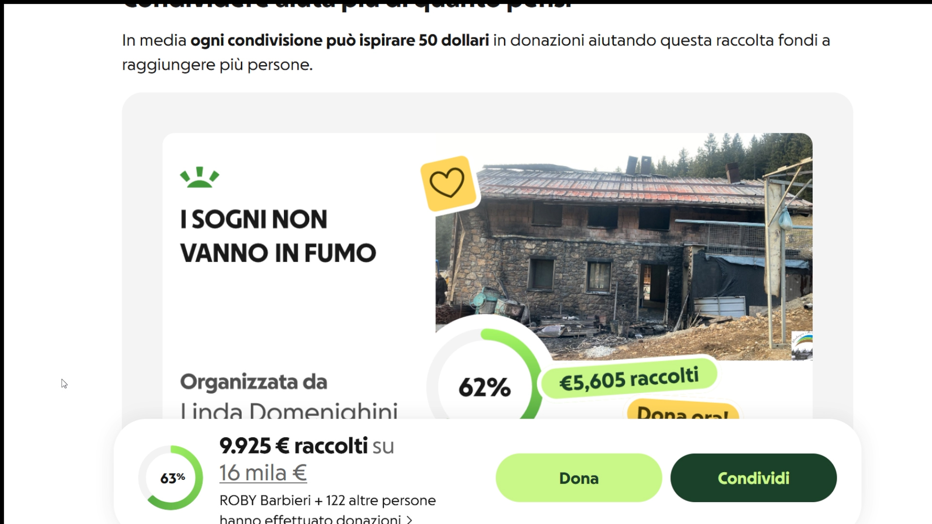 Val Sorda: iniziata la gara di solidarietà dopo l'incendio