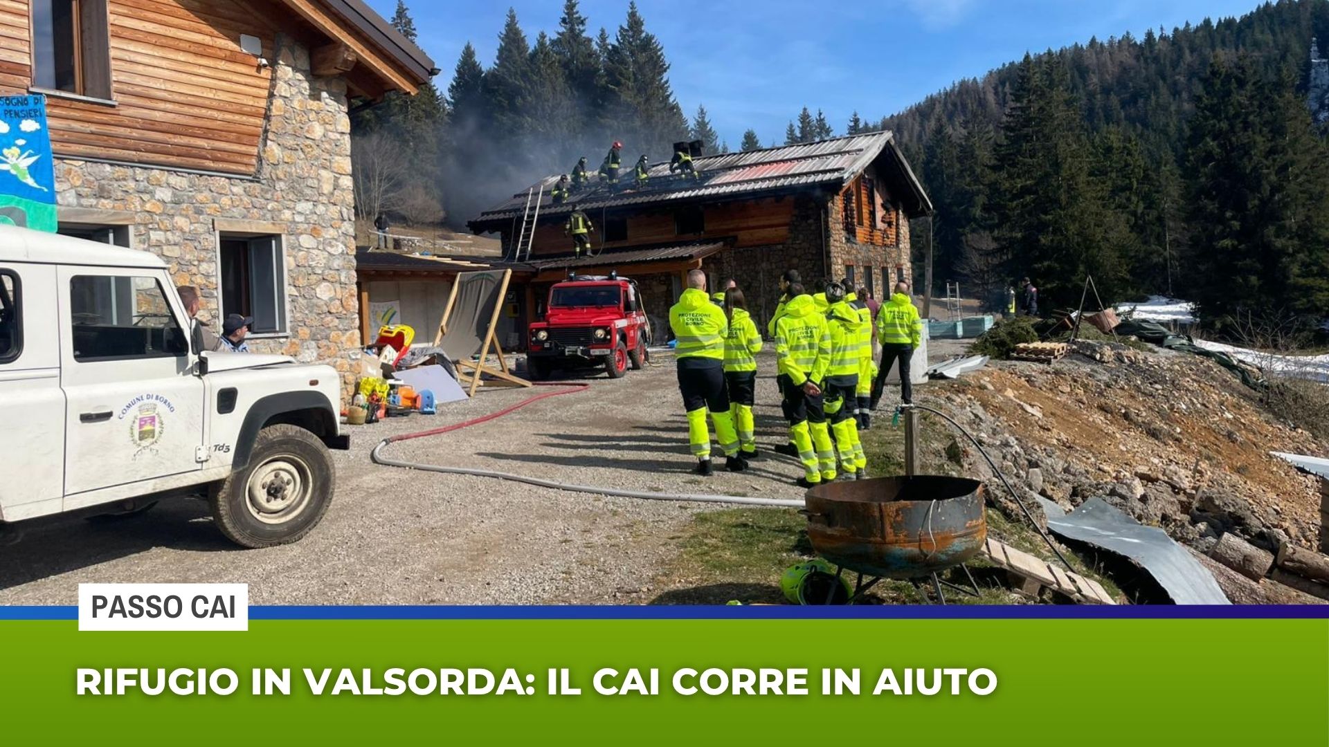 Rifugio in Valsorda: dopo l'incendio, l'aiuto del Cai