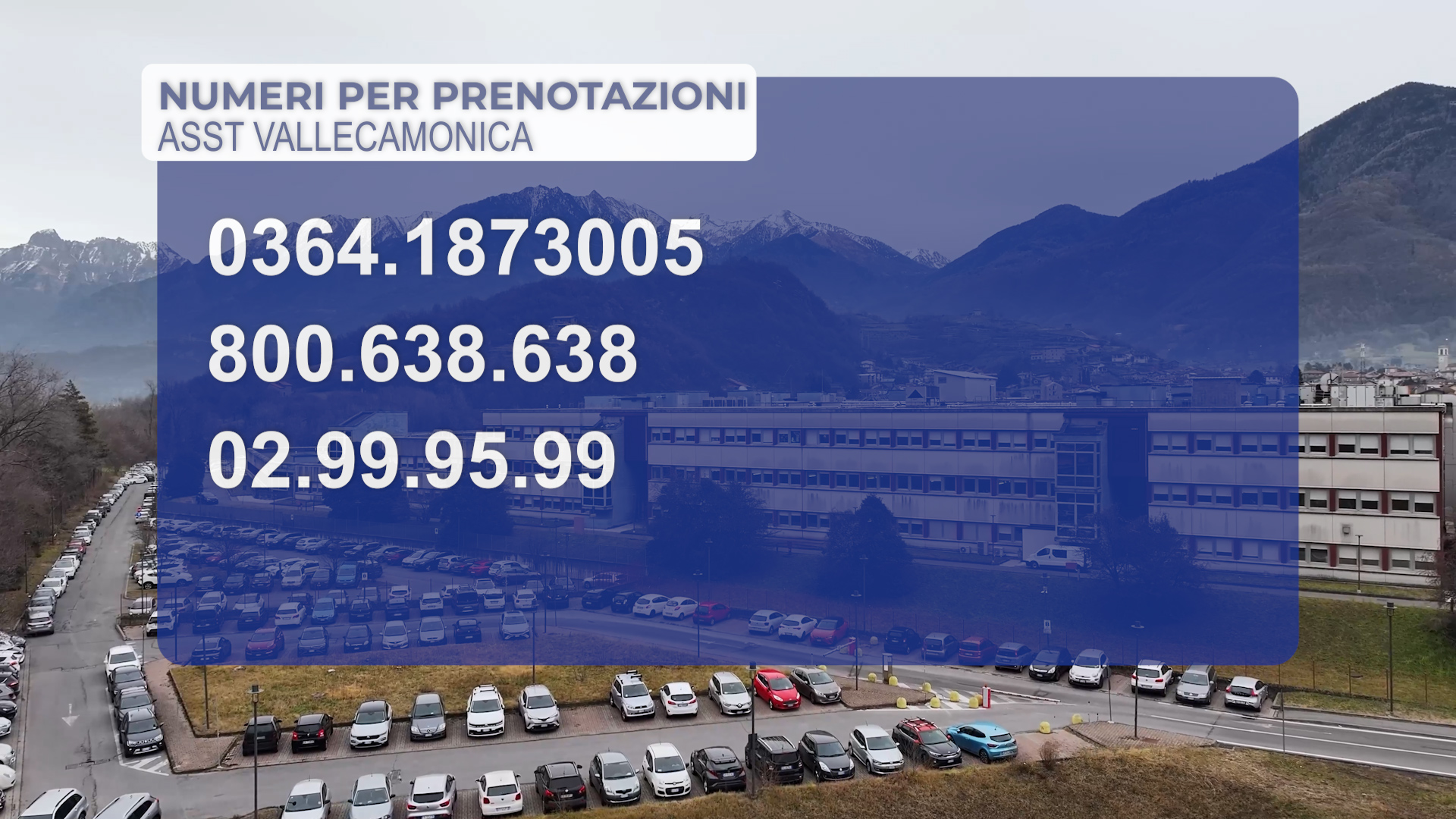 Vallecamonica: prenotazioni sanitarie, stop fino a lunedì
