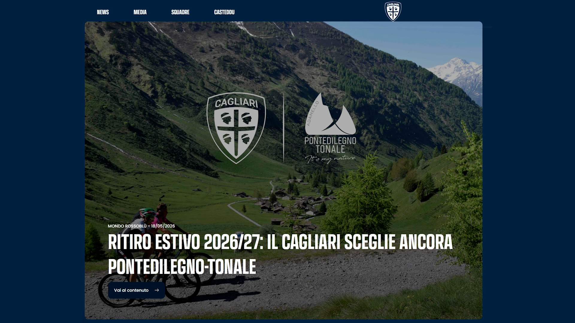 Il Cagliari torna in ritiro in alta Vallecamonica