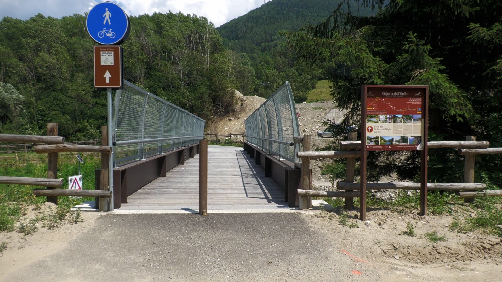 Monno, lavori sulla ciclopedonale
