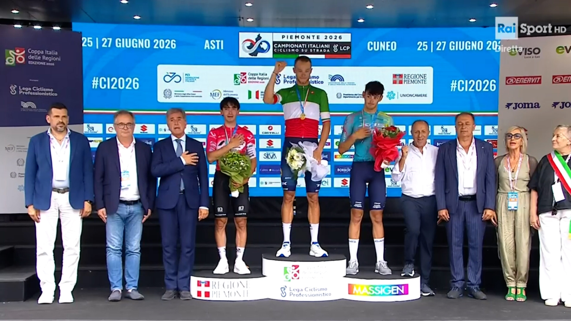 Podio tricolore professionisti per Alessandro Romele