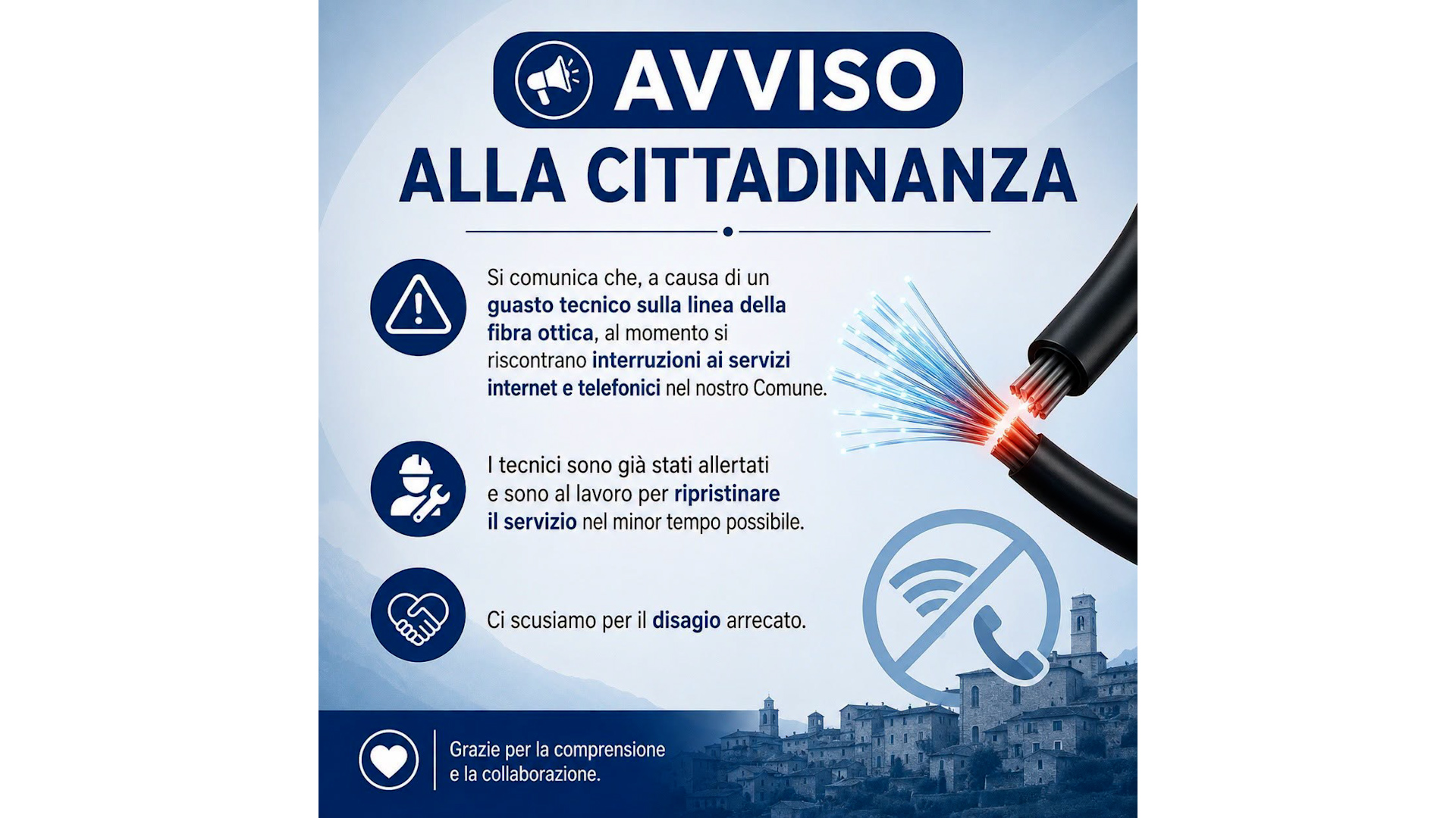 Guasti fibra, dopo 24 ore problema (quasi) risolto