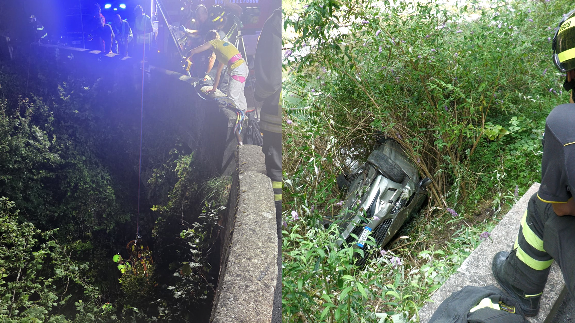 Via Mala: in poche ore un centauro e un'auto volano nel Dezzo