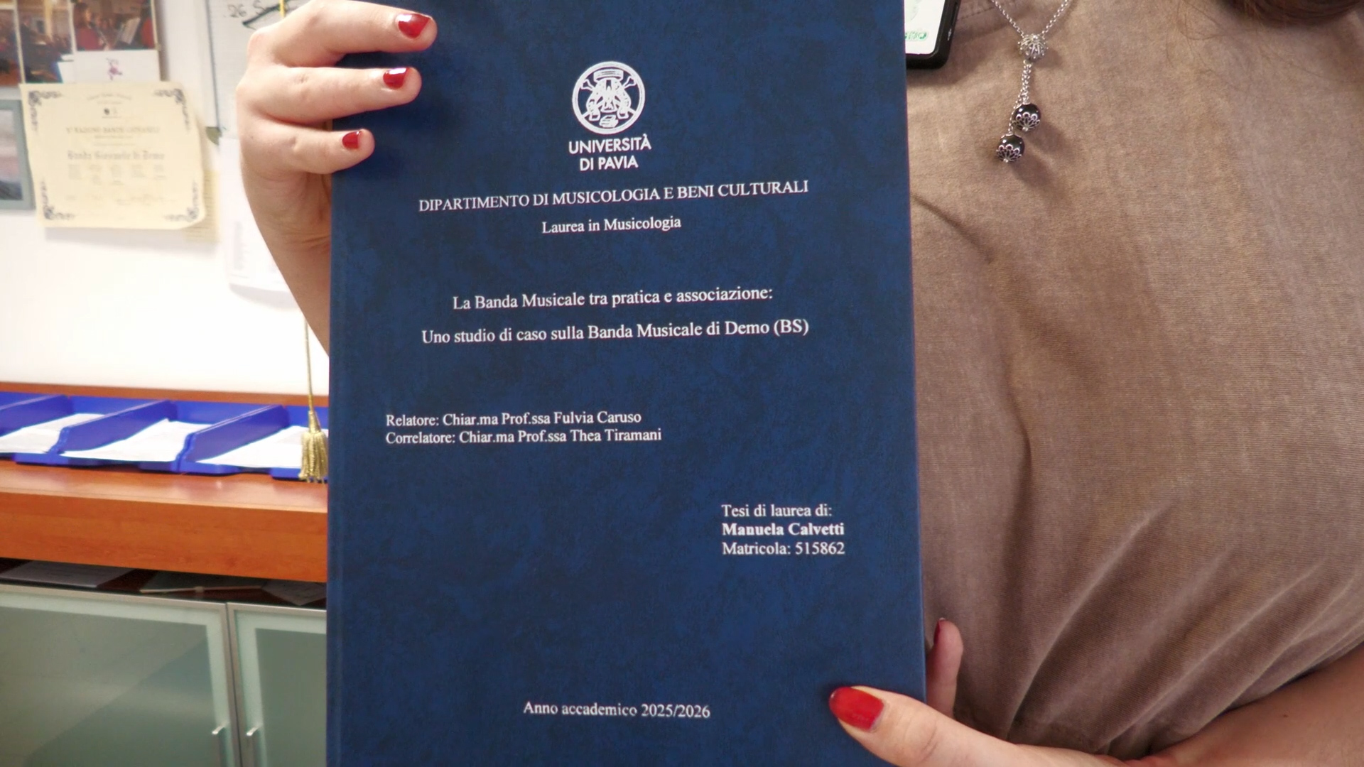 La banda di Demo in una tesi di laurea grazie a Manuela Calvetti