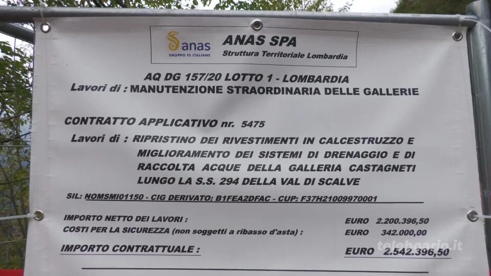 Via Mala: lavori in galleria, disagi contenuti nonostante la chiusura notturna