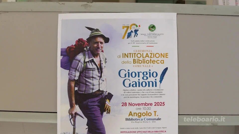 La biblioteca comunale viene dedicata al maestro e alpino Giorgio Gaioni