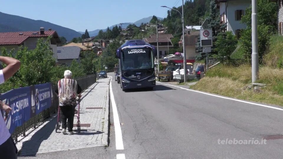 Primo allenamento a Temù per la Sampdoria