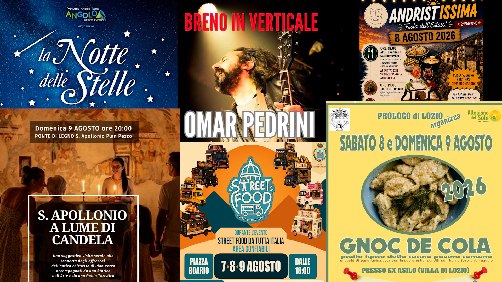 Eventi del weekend: tra fiaccolata di S. Fermo e Camunerie