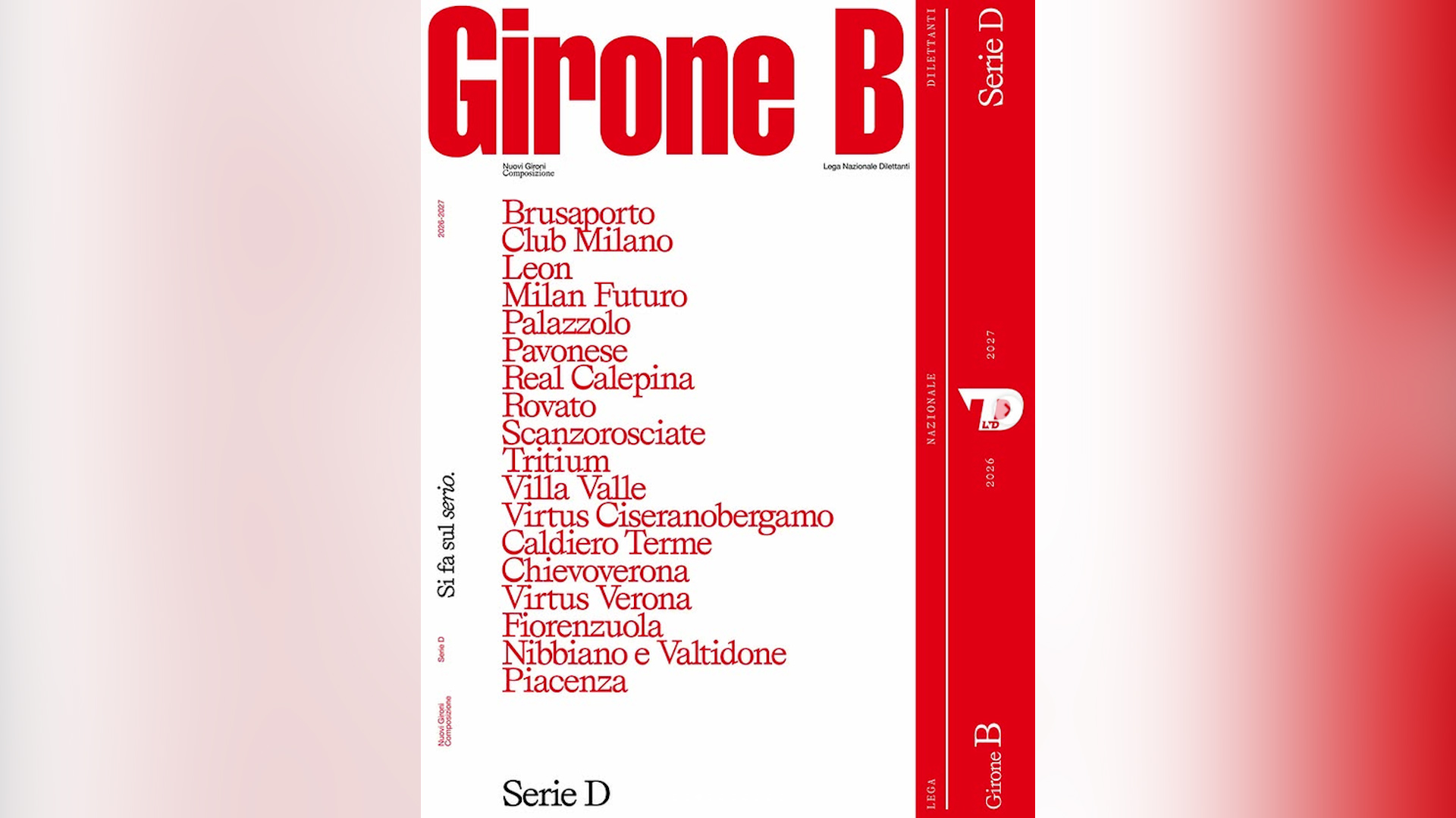 Svelati i gironi della serie D, occhi sui camuno-sebini al via