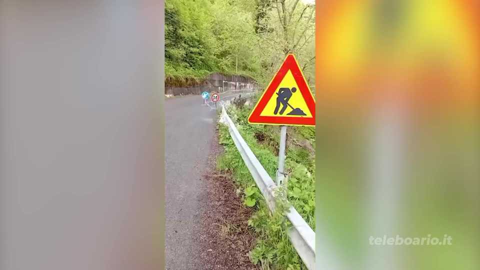Frana Artogne: senso unico sulla strada del Plan